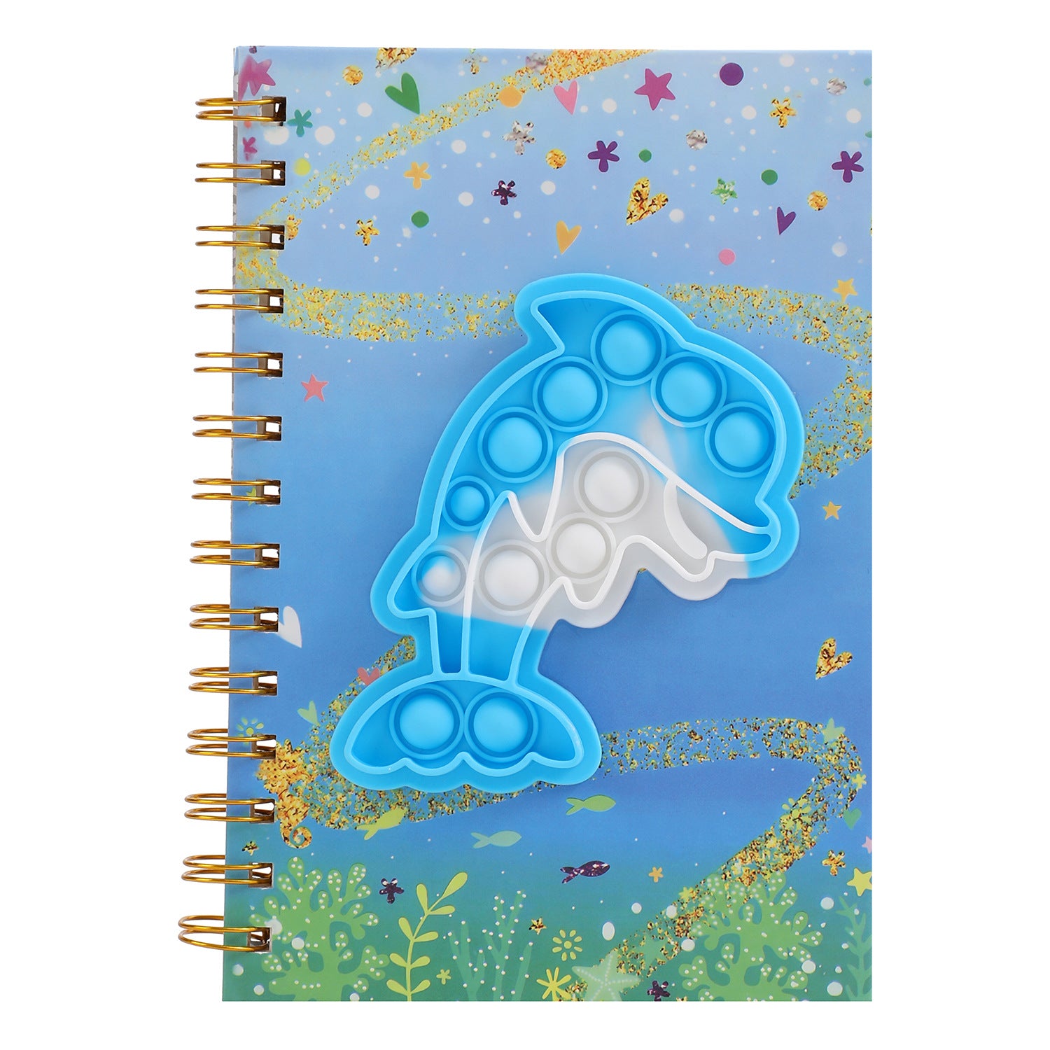 Wholesale Silicone bubble decompression notebook unicorn coil handbook